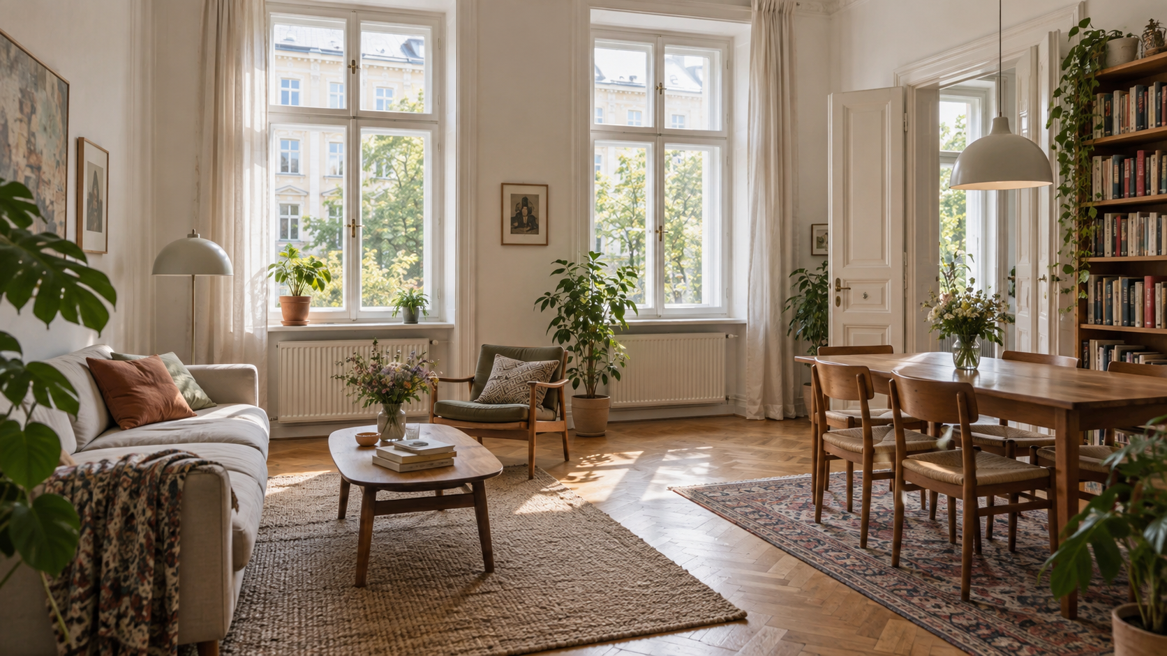 Helle Wiener Wohnung mit Parkett und angenehmer Aussicht